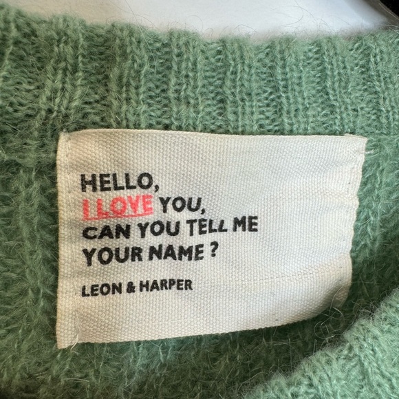 Elegant Mint Crew Neck Sweater - Picture 2 of 6